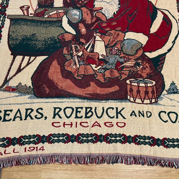 Vintage Sears & Roebuck Christmas tapestry wall hanging - Picture 4 of 5